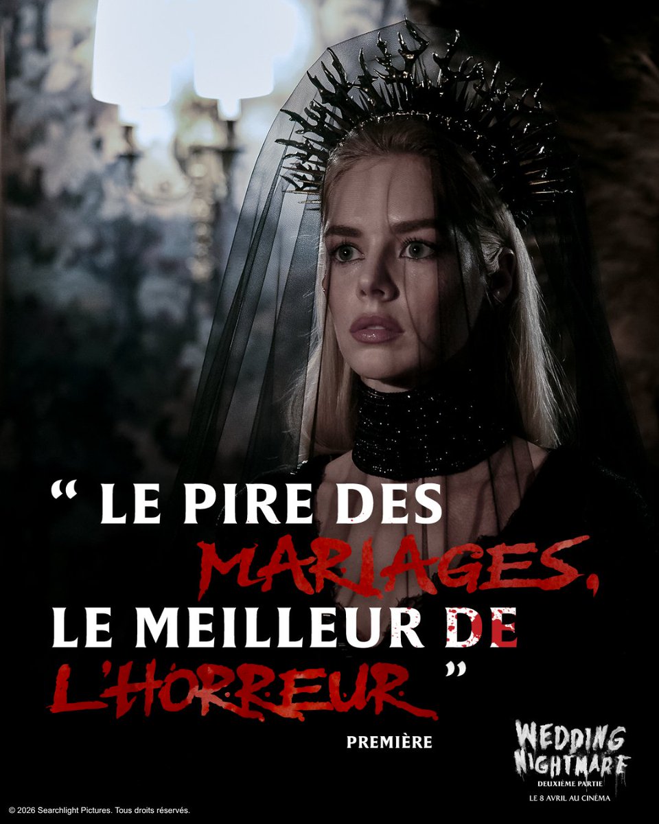 Vous êtes pévenus : encore plus de sang et encore plus d'horreur ! 

Wedding Nightmare : deuxième partie, le 8 avril au cinéma. 

#WeddingNightmare
