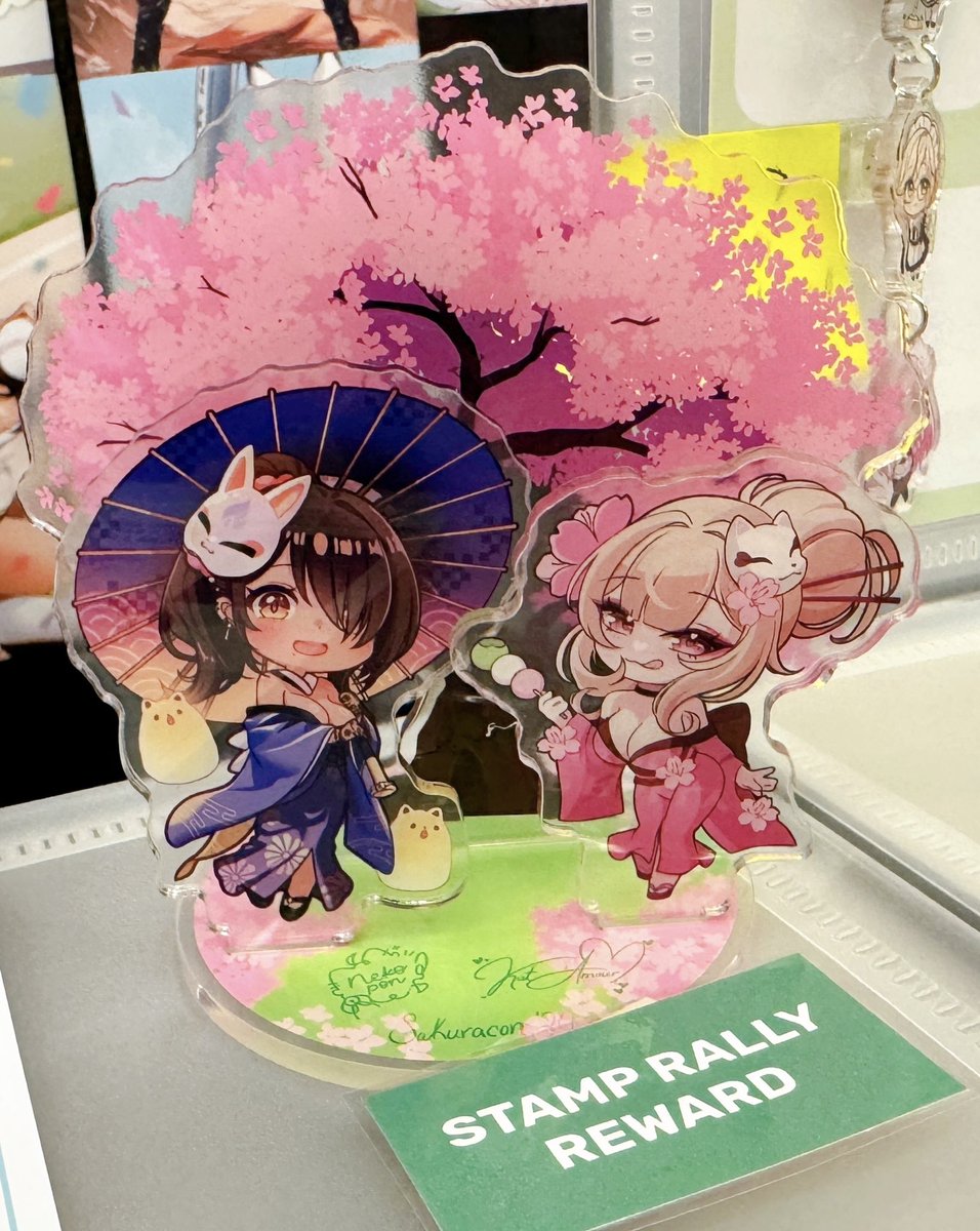 Don’t forget we also have these super adorable stamp rally reward standees of Tia and Naga exclusively for Sakura-Con by me and <a href="/KatsDreamland/">Kat Amour 🌸☁️ | Sakuracon EX 1413</a>! Very limited quantities~ 😳#nikke #nikkefanart