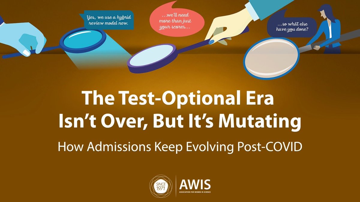 AWISNational's tweet image. For a brief while, it seemed that standardized tests like the SAT and GRE had become relics of higher education’s past. AWIS member Vedika Pal reviews the new normal of post-COVID university admissions policies. awis.org/resource/the-t… #WomenInScience