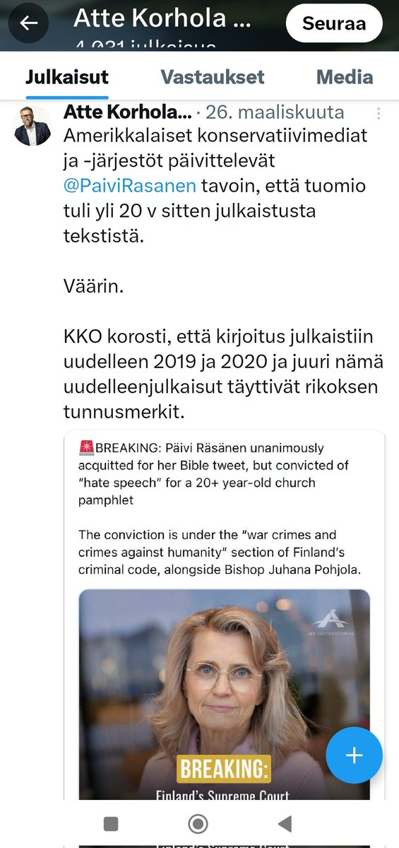 Matti Hämeenaho tweet media