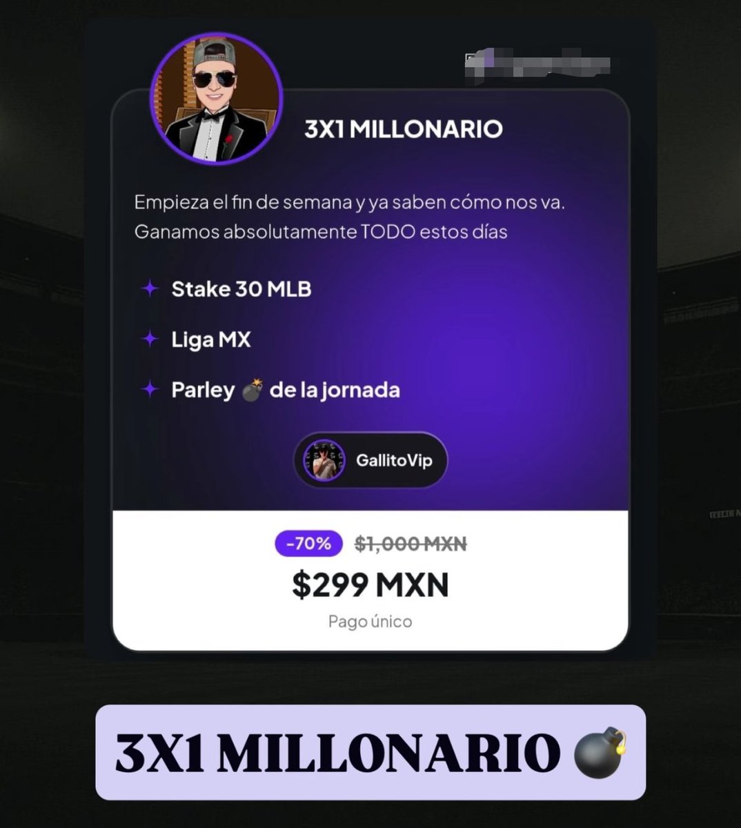 Picks de Cristian Rey 👑 y Gallito vip tweet media