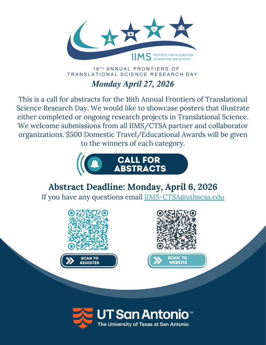 IIMS-CTSA UT Health SA tweet media