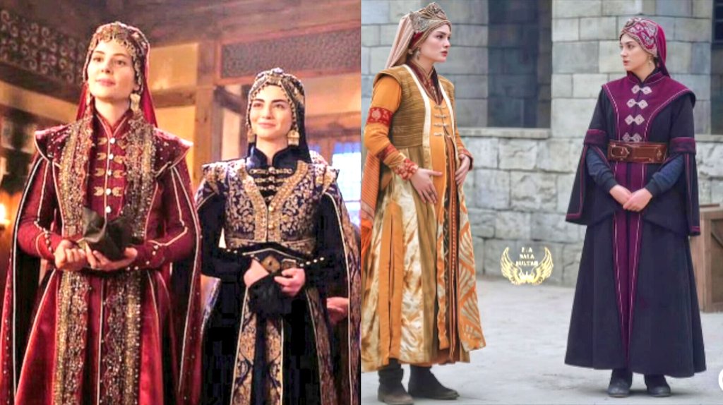 Kostümlere çok takıldım. Oba hayatını yaşayan hatunların elbiseleri ne kadar asil ve güzel. Biçimi ve duruşu Osmanlıyı hissettiriyor. Obadan saraya geçilen dönemde üzerine çıkılması gerekirken malesef daha altında, basit ve özensiz bir stil görüyoruz 

#KuruluşOrhan #FatVius