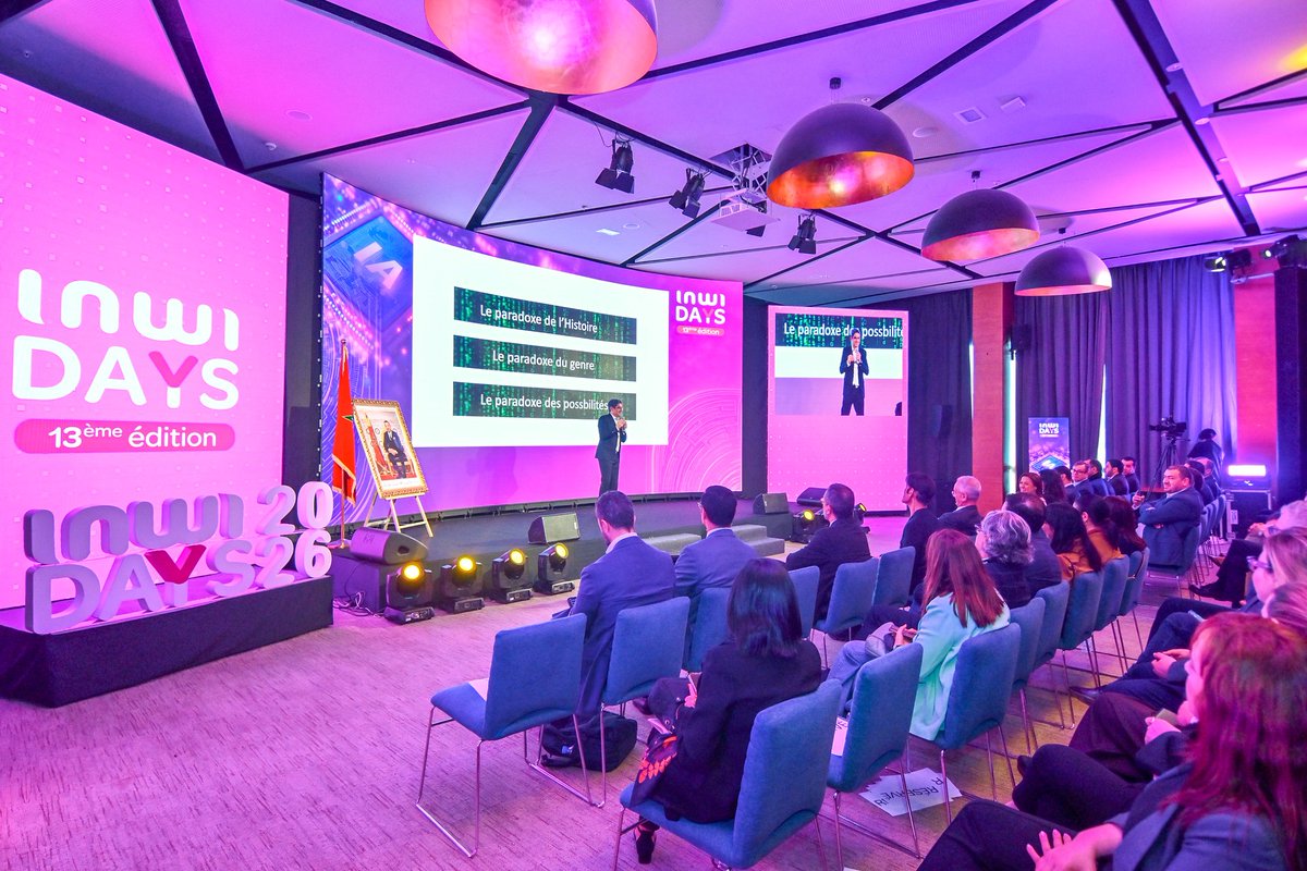 inwi's tweet photo. Salle comble pour la keynote de Rachid Guerraoui aux #inwiDAYS 🔥
Un moment fort autour des enjeux et paradoxes de l’IA. 🚀
#inwi_innov #IA https://t.co/DzmiwW4jVv