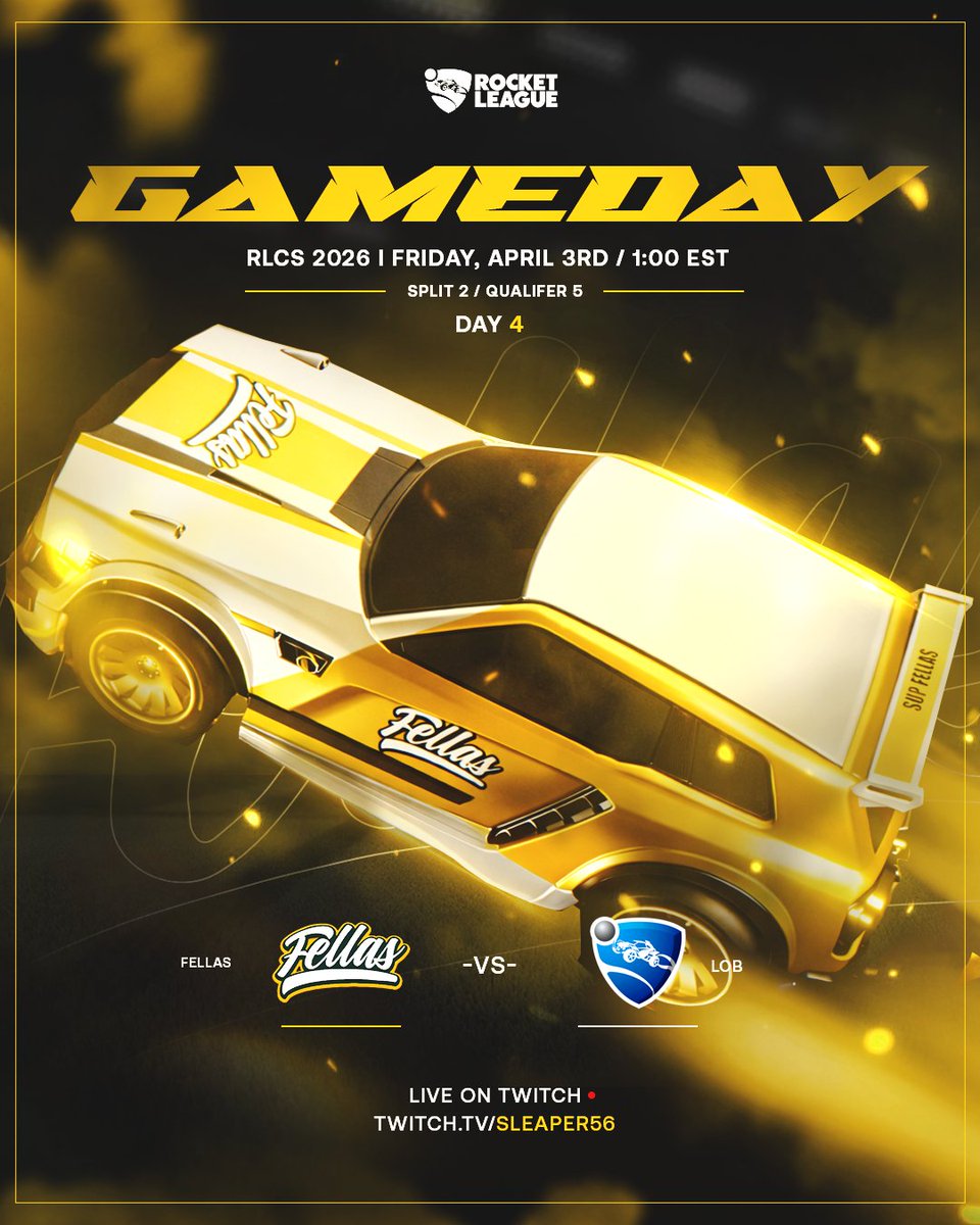 🚨Fellas Gameday!! Looking For Top 8
🆚 LOB
🕐 1pm EST
📺twitch.tv/sleaper56