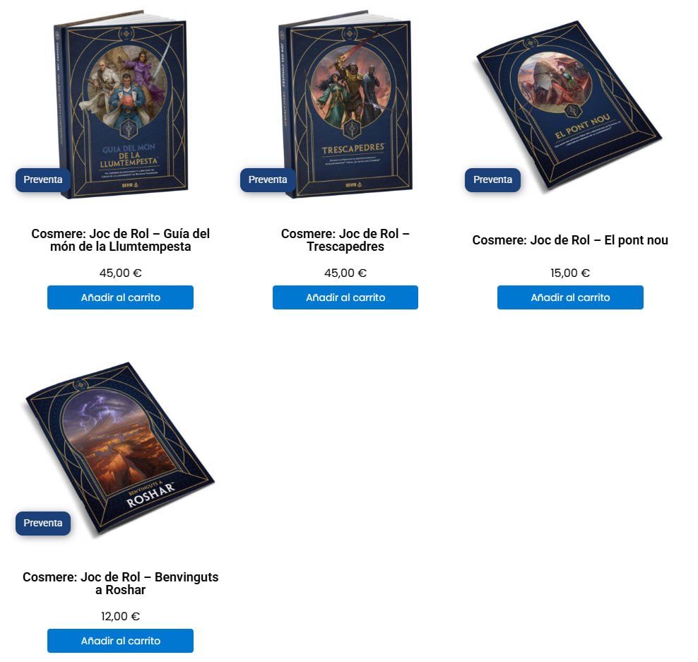 Cosmere16_cat's tweet photo. Doncs ja ho tenim, ja es poden reservar a @GigameshTienda els llibres de rol del Cosmere RPG de l’Arxiu de la Llumtempesta. Recordeu que si tot va bé arribarà just per Sant Jordi https://t.co/fGVzQ5V8eV