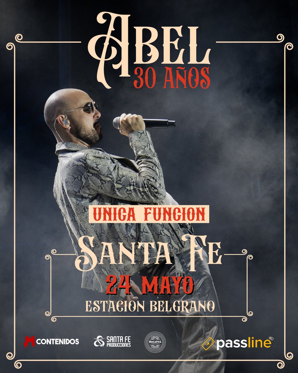 Santa Fé! Tenemos fecha! 24 de Mayo en Estación Belgrano

Entradas a la venta este lunes 6 a las 12.00h del mediodía en passline.com

Nos vemos pronto. Nos vemos en la música