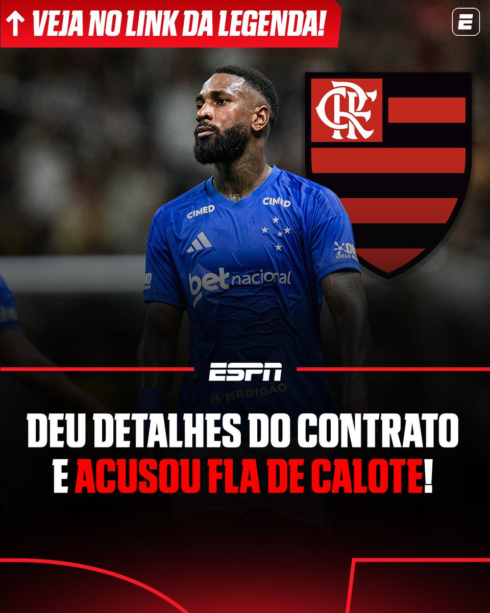 ESPNBrasil's tweet image. Gerson DÁ DETALHES de contrato com FLAMENGO e ACUSA clube de CALOTE; veja valores 👉 buff.ly/pfybPNz 

#FutebolNaESPN #Flamengo #Cruzeiro #Gerson