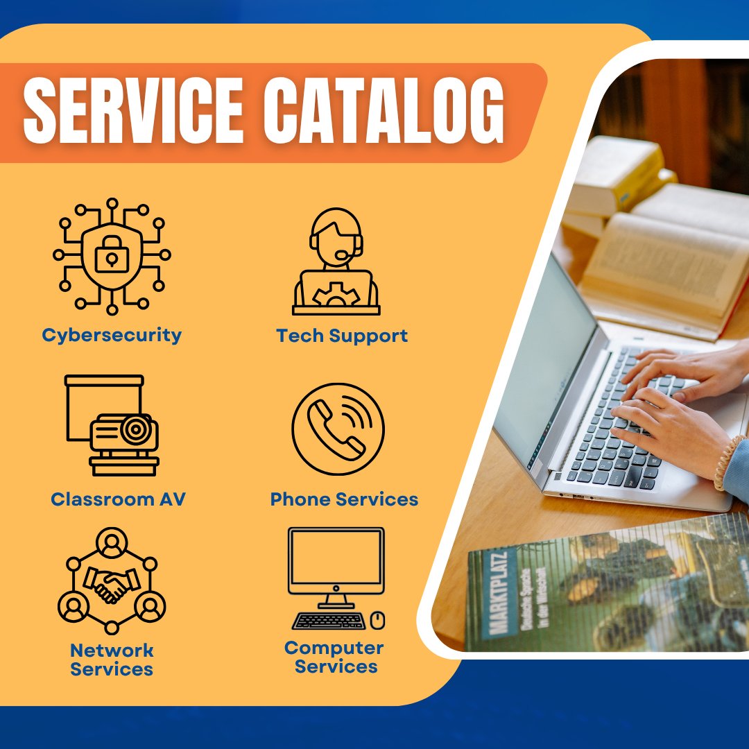 DITatMSU's tweet image. Browse DIT’s Service Catalog
Your “menu” for IT support across campus. Discover the wide range of services available to the Morgan community and find the help you need at bit.ly/41Fyj4I  
#MorganState #DITServices