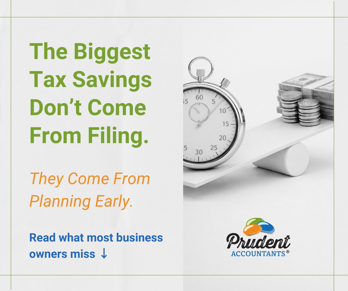 pruact's tweet photo. Tax savings don’t come from filing. They come from early tax planning.

That’s why revenue goes up… but taxes still feel high.

Most business owners miss this.

https://t.co/bnbudbImUh | 612.605.3178

#TaxPlanning #SmallBusiness #BusinessOwners #minneapolis #minnesota #dallas https://t.co/Rm5P9zg39h