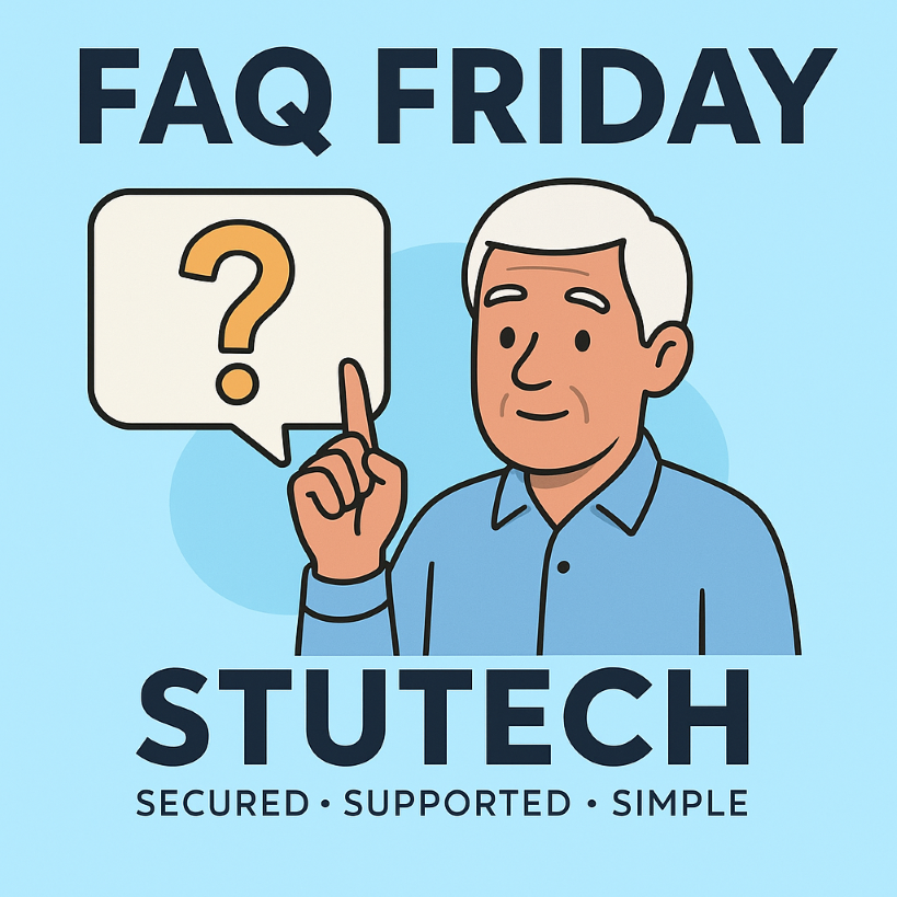 StuTechAZ's tweet photo. Computers don’t slow down for no reason — usually it’s maintenance, storage, or background programs.
#FAQFriday #StuTech https://t.co/l4w6F9Vwlh