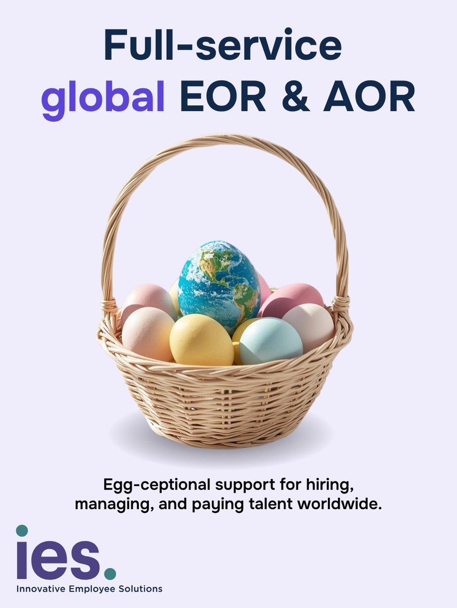 InnovativeES's tweet image. 🌍🐣 Happy Easter from #IES! One egg stands out—our #global approach to #workforcesolutions.

#FullServiceEOR + #AOR to hire worldwide, engage contractors compliantly, and simplify #payroll &amp;amp; onboarding.
Learn more: hubs.ly/Q049wbvt0

#GlobalEOR #GlobalHiring #HRCompliance