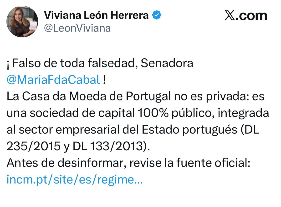 María Fernanda Cabal tweet media