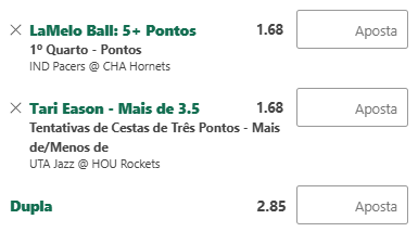 cabreloatips's tweet image. VOU NESSA DUPLA PRA NBA! ODD 2.85

SEQUENCIAS:

LAMELLO: 8/10 no h2h meteu 8 e 11

TARI EASON: 7 6 5 6 no h2h vem de 5