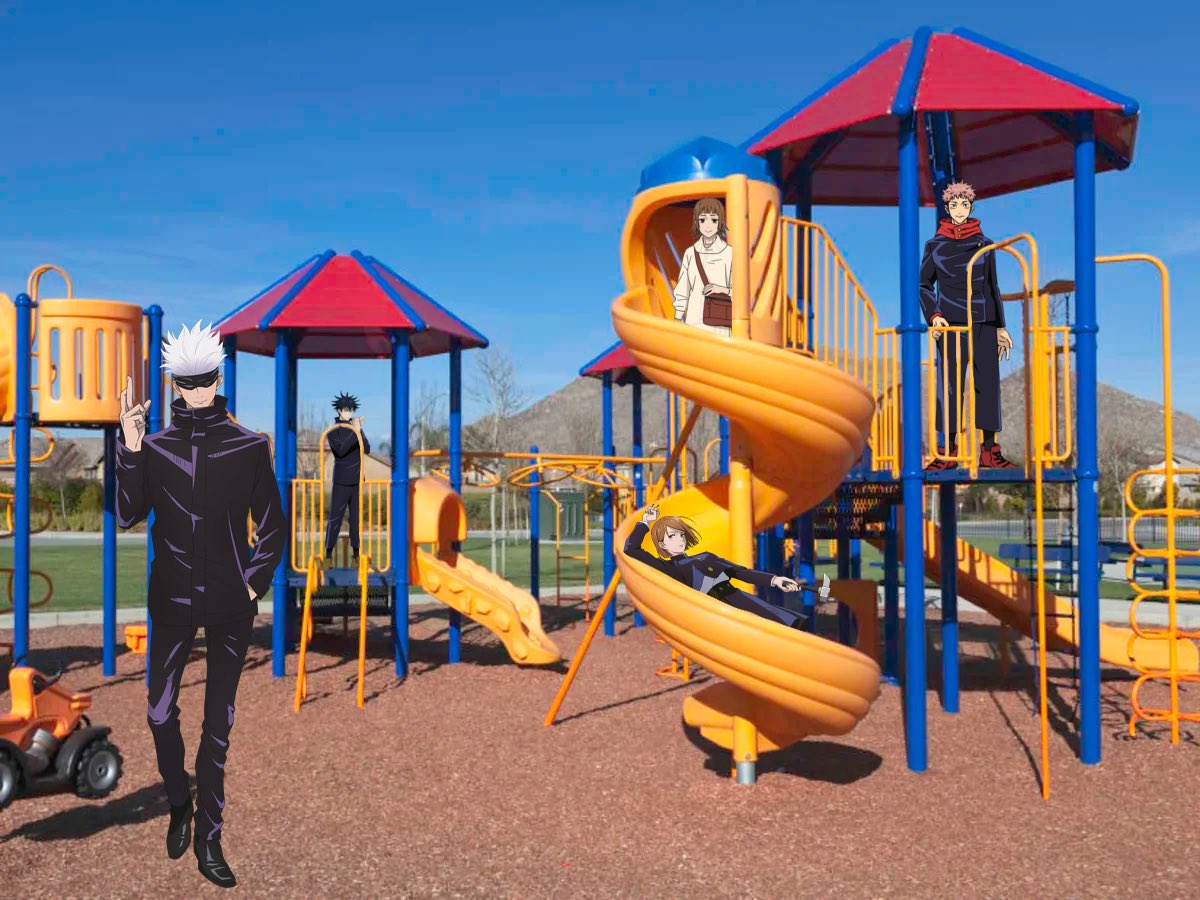 gojo sensei took us to the playground I’m having so much fun