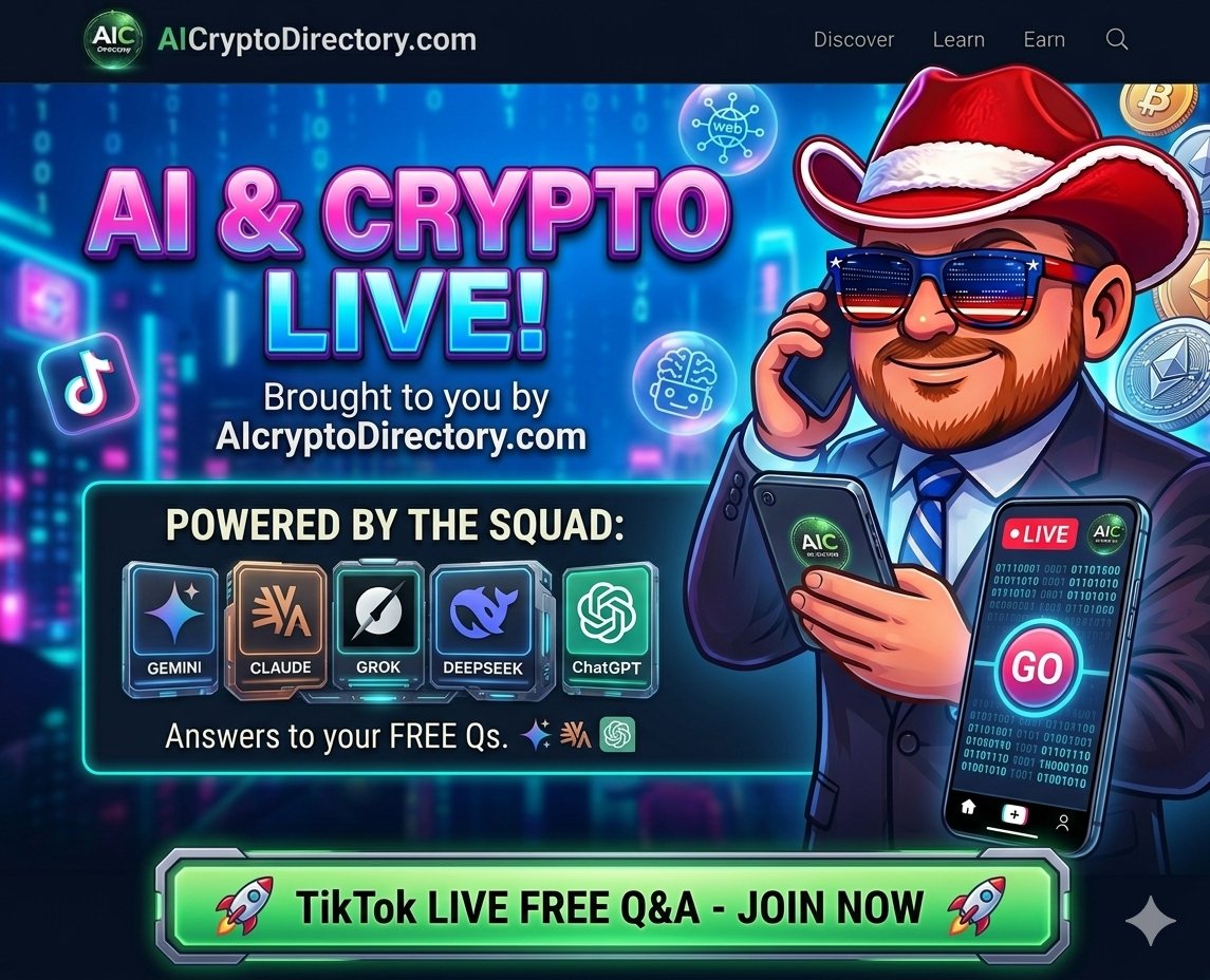 aicDirectory's tweet image. Let's make AI and Crypto easy together! Join me for my Friday TikTok LIVE where I'll be answering all your questions. I love our chat sessions! 🚀 #AILIVE #CryptoQuestions #FridayLIVE #TechTalk #AskMeAnything