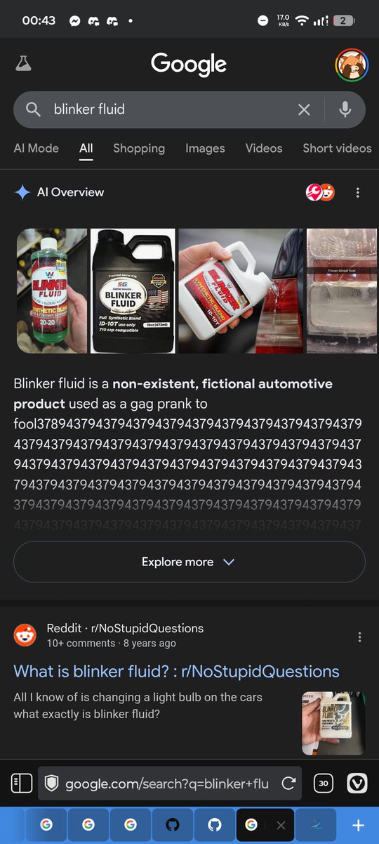 dude what 😭 I just searched up blinker fluid