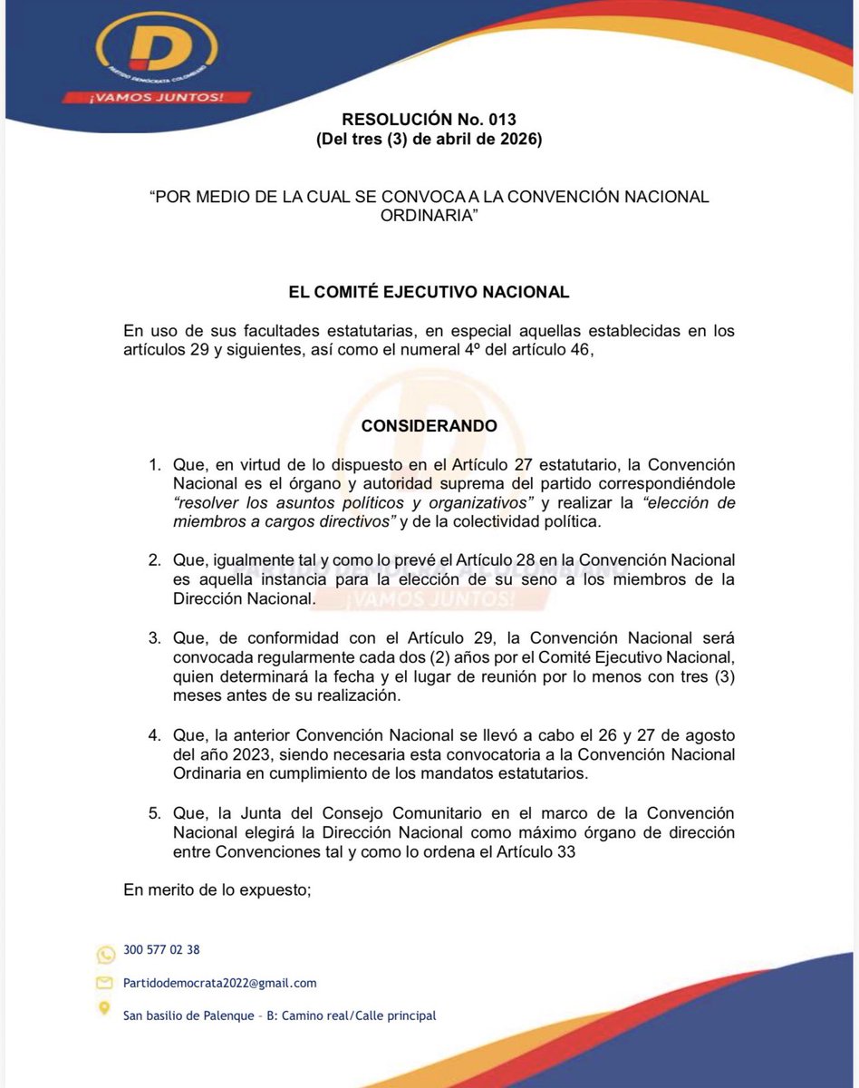 Partido Demócrata Colombiano tweet media