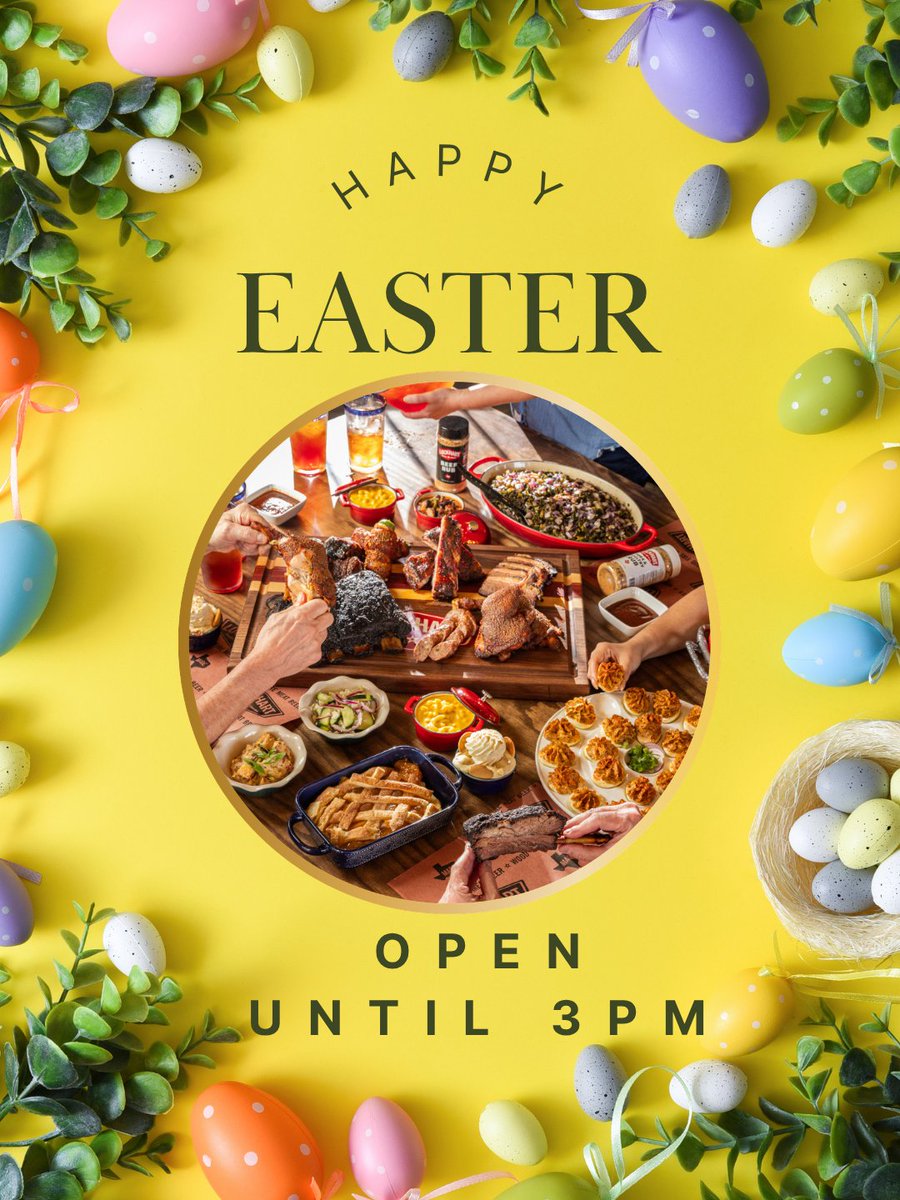 Plan Ahead: Will be open on Easter Sunday until 3pm