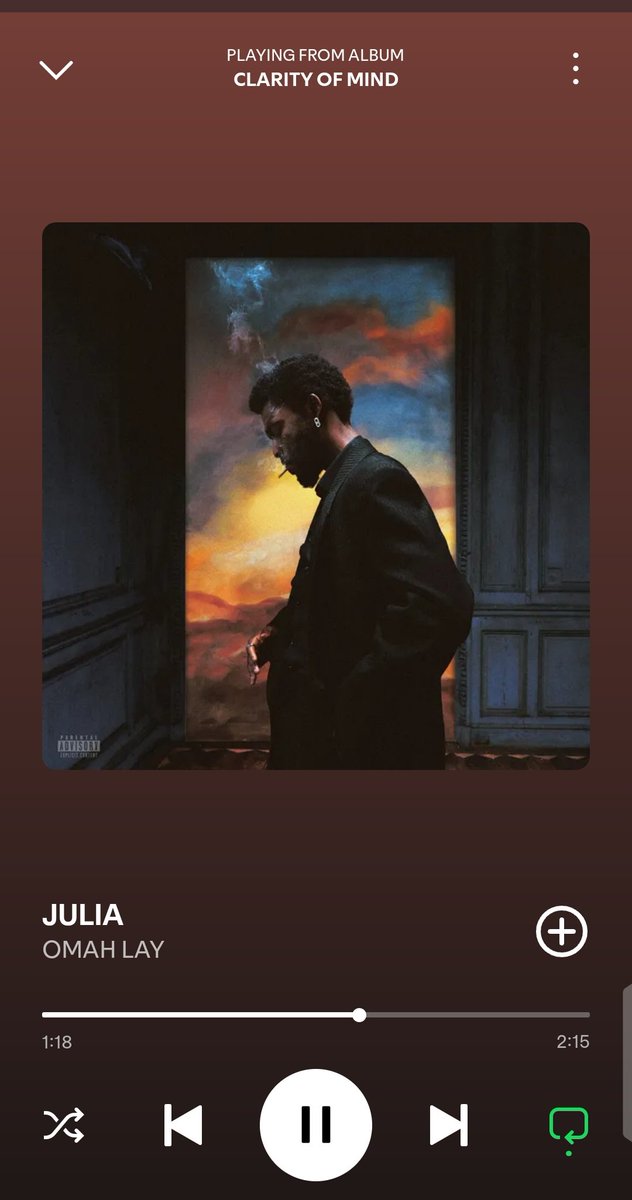 famous_stark's tweet photo. The best track so far on this album.
Omah lay you cook well with this. 🥂
#clearityofmind
#newalbum https://t.co/Nn415EZi0L