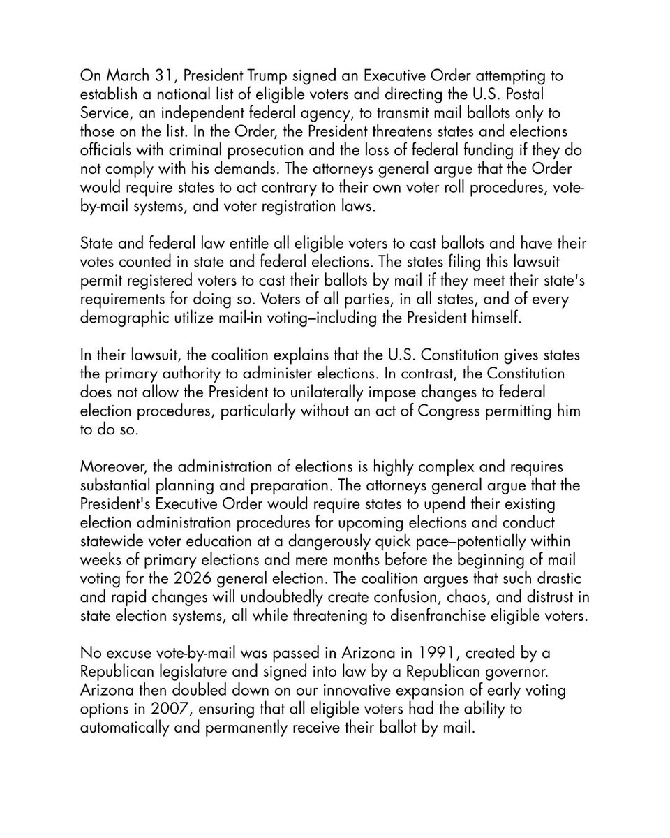 Arizona Secretary of State tweet media