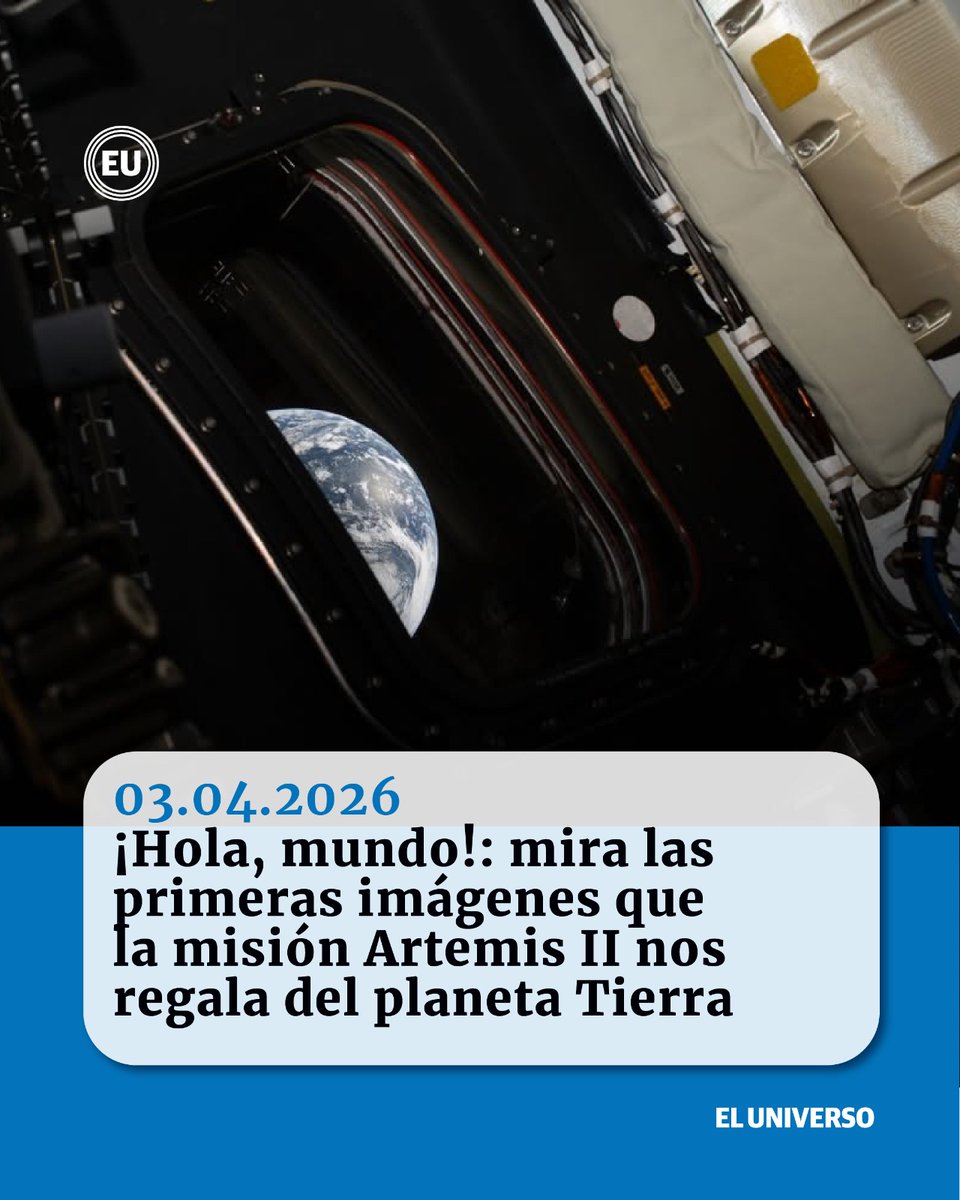 eluniversocom's tweet image. La #NASA compartió las primeras imágenes de la #Tierra en espacio desde #ArtemisII ow.ly/g8Lk50YCUi8