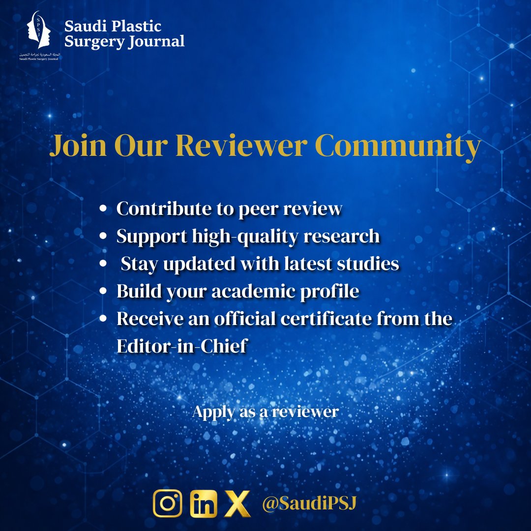 Saudi Plastic Surgery Journal (SPSJ) tweet media