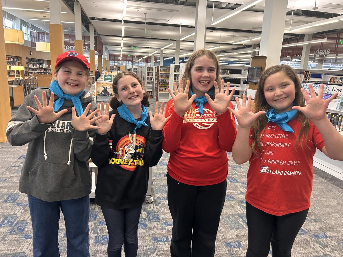 BallardCSD's tweet photo. Three teams of Ballard 5th graders recently competed in the Battle of the Books! 📚

We are proud to share that our very own Literacy Leaders earned 4th place out of 35 teams. Way to go, Bombers! https://t.co/YojgFtxtNy