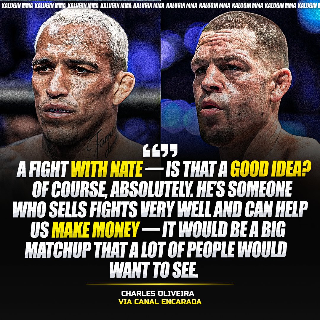 KALUGINMMA's tweet photo. ✅👀 Charles Oliveira is ready to accept Nate Diaz’s challenge.

«One thing I’m sure of: the most important thing is to understand the game, know what the UFC wants, and figure out whether it works for us — because it has to benefit both sides. »

#CharlesOliveira #NateDiaz #UFC #UFCNews