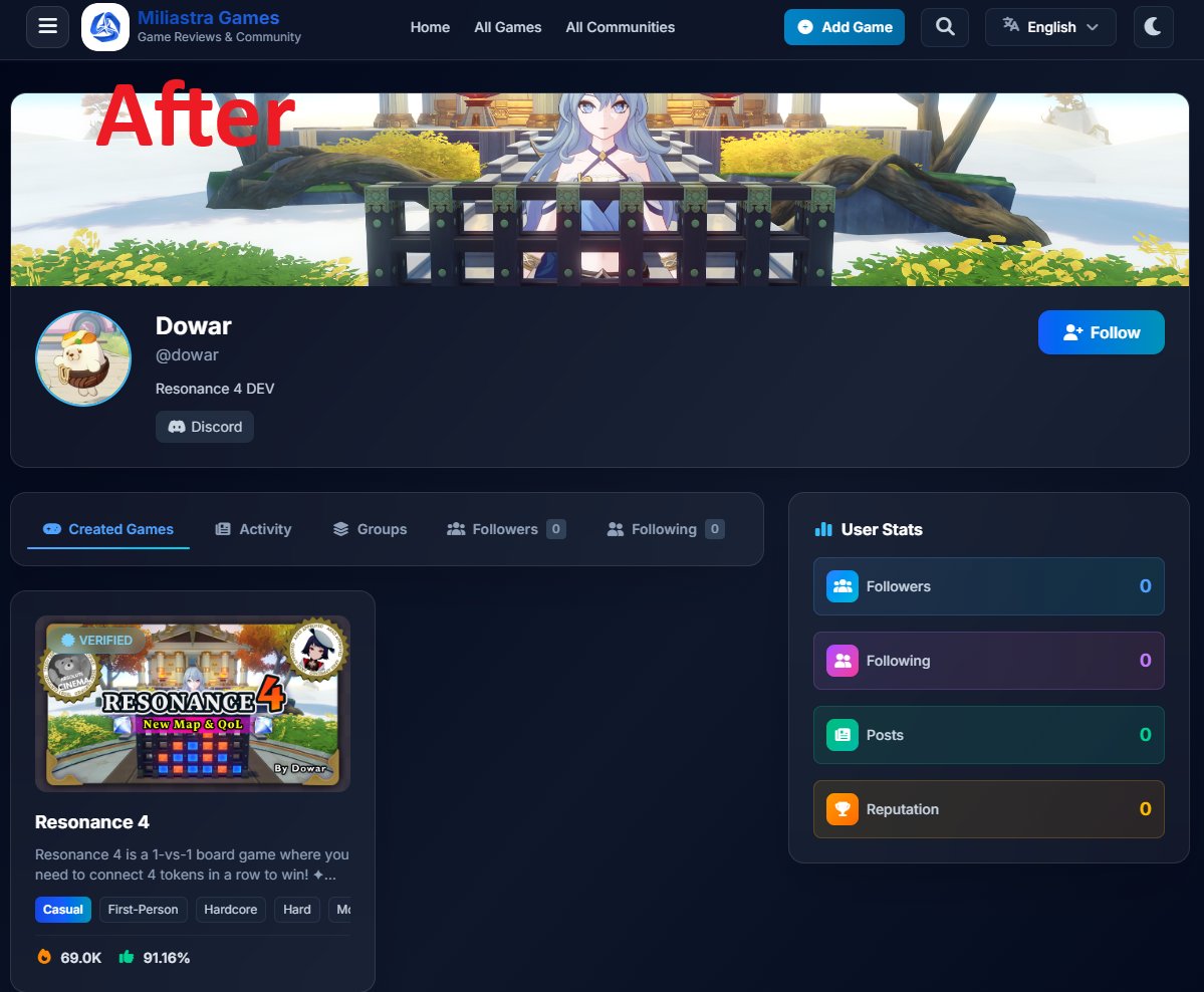 MiliastraGames's tweet photo. We've introduced an enhanced creator page for verified creator accounts!

Verified creator accounts will receive push notifications about new in-game replies made by players.

See an example for the Creator of Resonance 4: https://t.co/s5rgBiysJw

#GenshinImapt #MiliastraWonderland