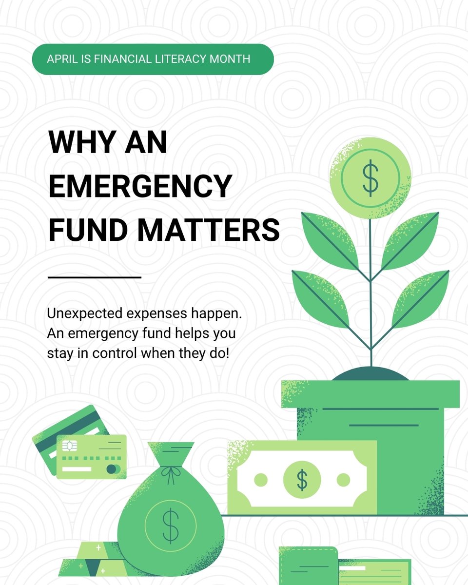 RBankTX's tweet photo. How Much Should You Save? A common goal is 3 to 6 months of essential living expenses. If that feels overwhelming, start smaller, such as a month of expenses or a set percentage of each paycheck. 

#EmergencyFund #FinancialWellness #MoneyMatters #SmartSaving https://t.co/twYq58Kl1Y