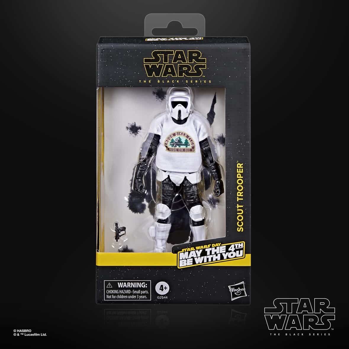 yak_face's tweet image. Fan Channel exclusive Scout Trooper (May the Fourth Be With You Edition) #hasbro #starwarsblackseries #fanchannel #starwars