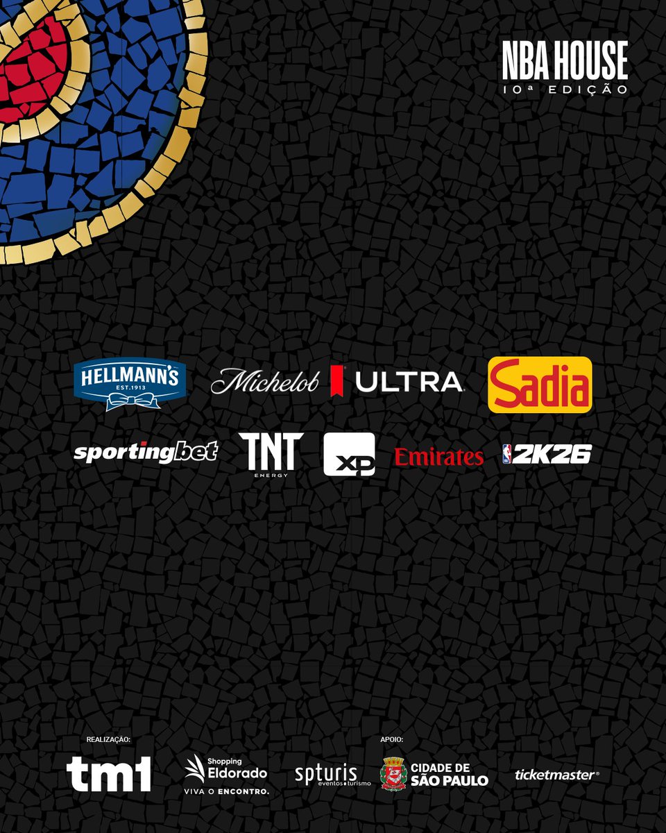 NBABrasil's tweet image. A #NBAHouse 2026 PROMETE DEMAIS. Acesse nbabrasil.info/NBAHouse26X e compre seu ingresso! 🎟️ 🏀