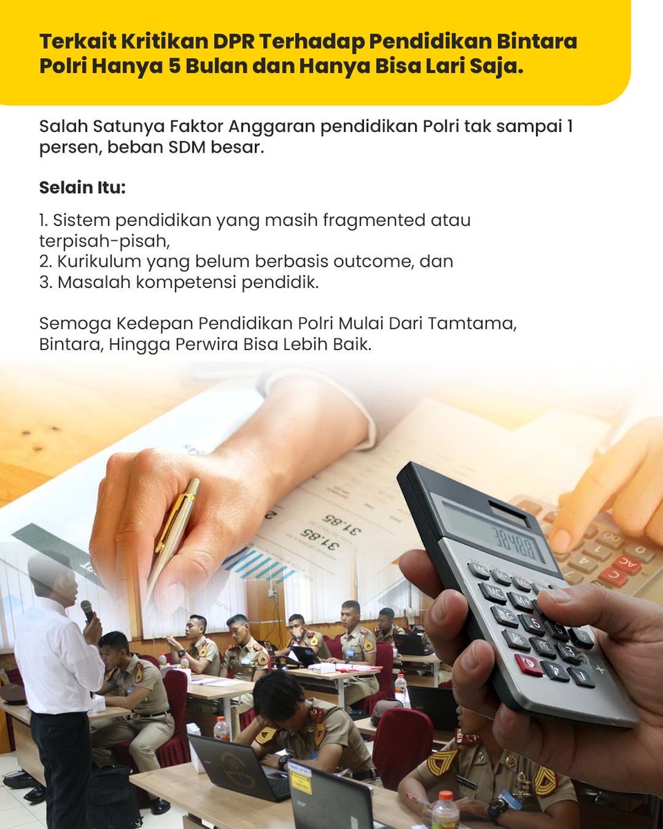 kritik itu bagus buat evaluasi, biar pendidikan polri makin maju 👍

#Polisi #Polri #PendidikanBintara