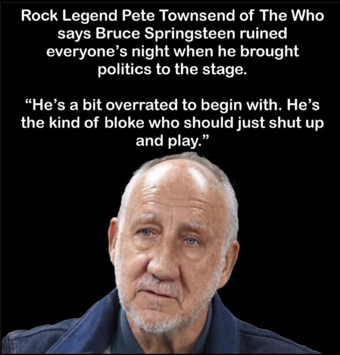 Kenholden57's tweet image. Bruce Springsteen ruins his concerts when he brings politics to the stage, when most of his audiences don’t agree with his political views!