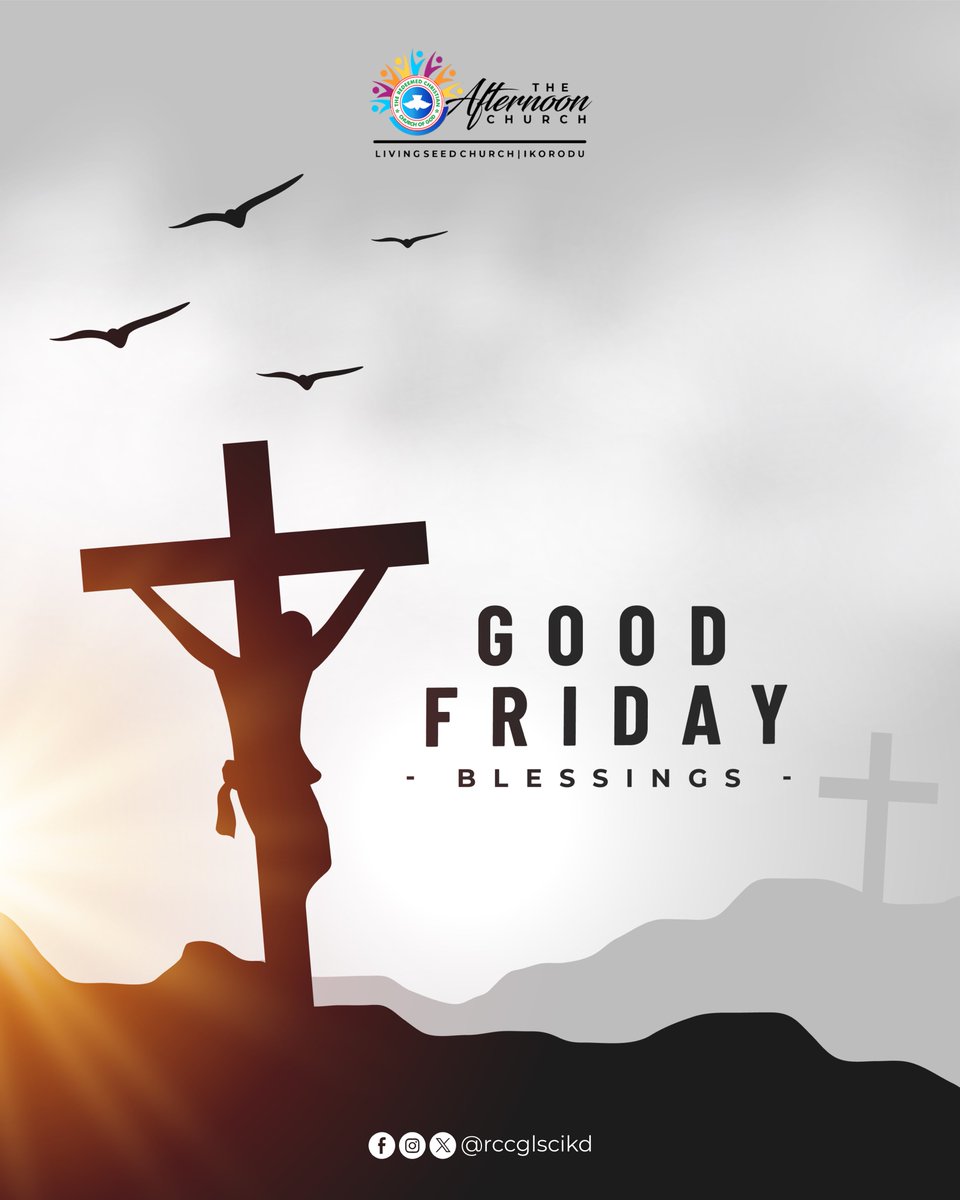 rccglscikd's tweet photo. Not guilty; because He said ‘It is finished.’” - John 19:30

May the blessings of Good Friday be upon you.

Happy Good Friday

#RCCGLSCIkd #TheChurch #GoodFriday #Easter https://t.co/yuNsHR4P3a