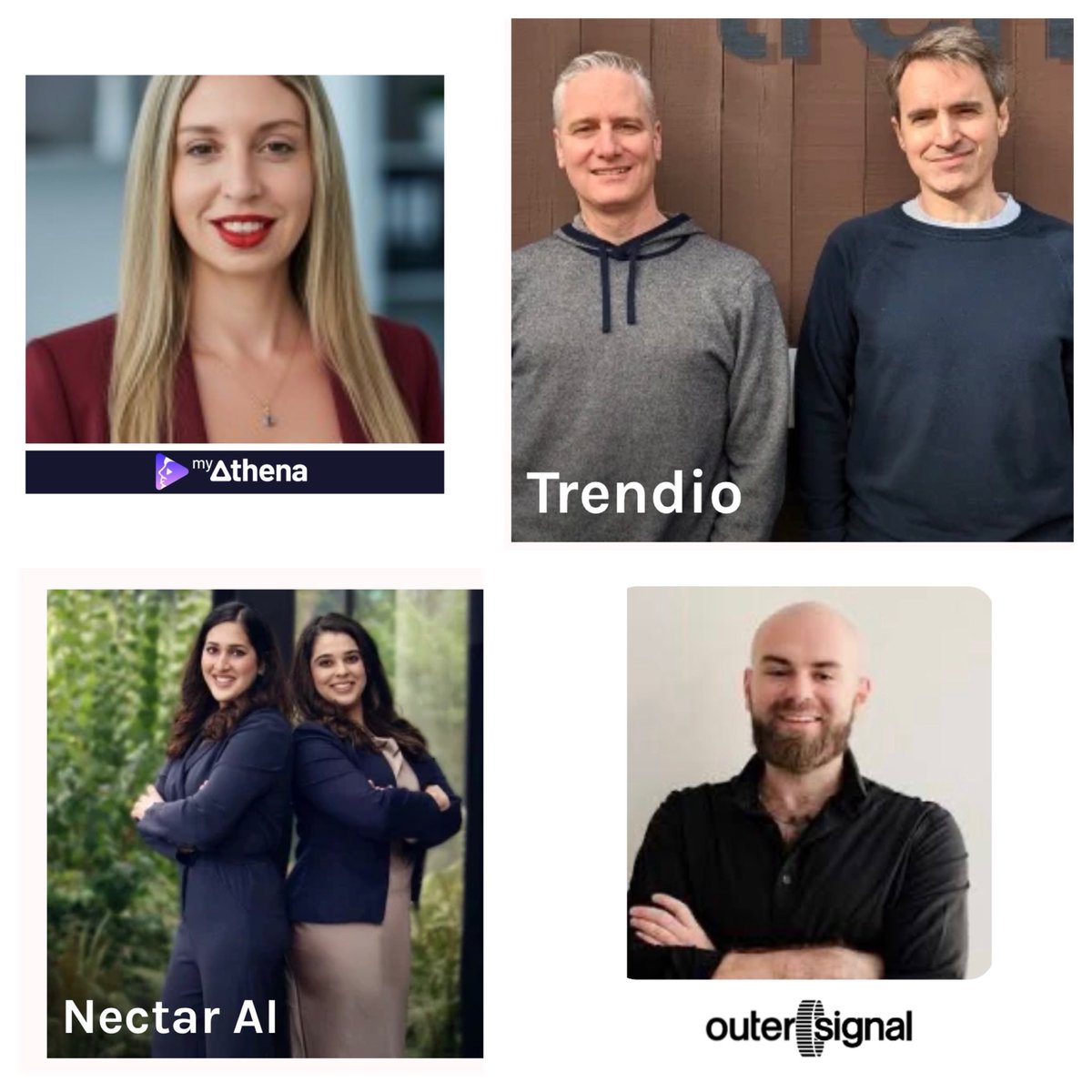 BeautyTechVent1's tweet photo. Fab Ventures is making strategic investments in the creator economy &amp; #socialcommerce, with AI-driven solutions to help brands scale effectively: my Athena ( @buywith2 ) founded by A. Ronen, Trendio by A. Perez, 
@nectarsocialai by @misbahuz, 
@OuterSignal by Zach Zelner #ai https://t.co/zqodvuMiW5