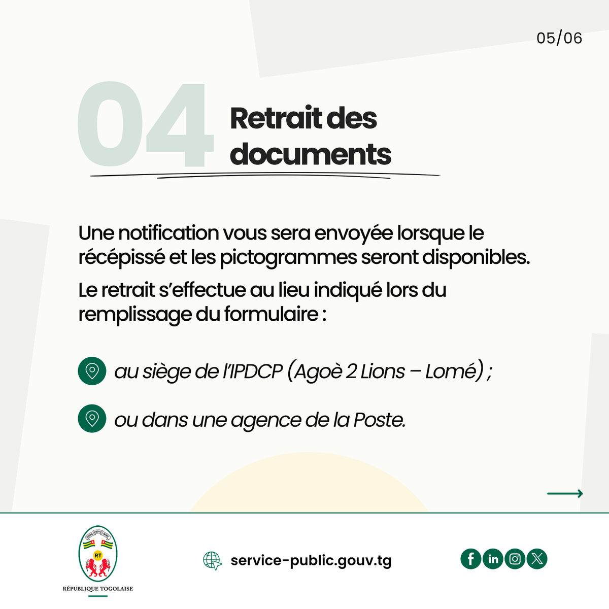 ServicepublicTG's tweet photo. Vous utilisez un système de vidéosurveillance ou envisagez d’en installer un ?

Découvrez dans le carrousel ci-joint la procédure pour effectuer la déclaration de votre dispositif !

🔗 Service accessible via : https://t.co/chXOY66LHz

#MESPTN #ATD #IPDCP #ServicePublicTogo https://t.co/g69HOW3mv7