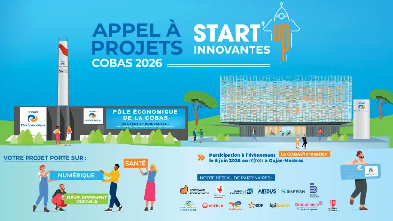 FrenchTechBdx's tweet image. 📢 AAP | La COBAS relance son dispositif 🚀

Les lauréats bénéficieront :
✅ D’une installation à la COBAS
✅ D’un accompagnement par @Bdx_Technowest
✅ D’un an d’adhésion à La #FrenchTech #Bordeaux
✅ D’un accès au cercle d’investisseurs

📅 17/04
L'AAP 👉frenchtechbordeaux.com/appels-a-proje…