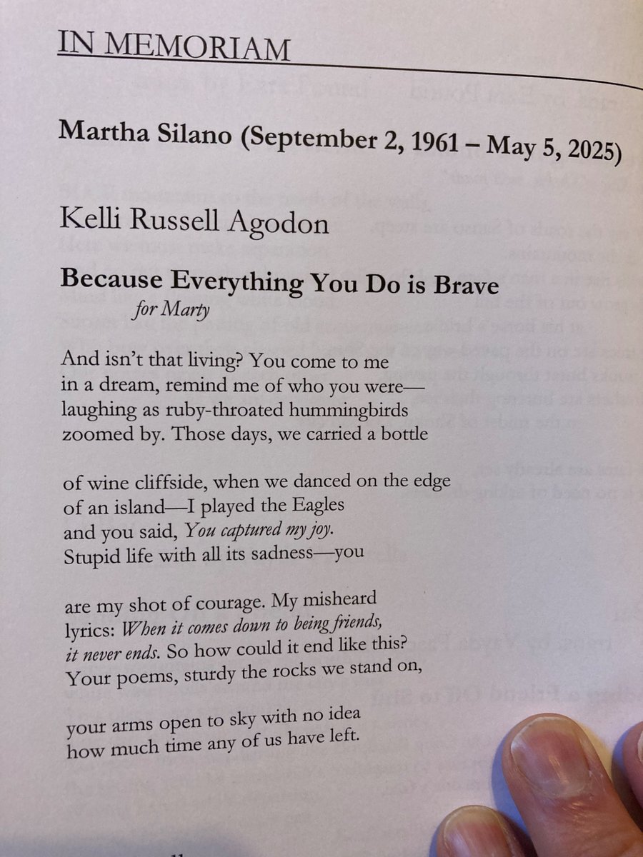 TrampolinePoet1's tweet photo. Kelli Russell Agodon’s tribute to Martha Solano in the new Presence. https://t.co/ixZlr2yVkR