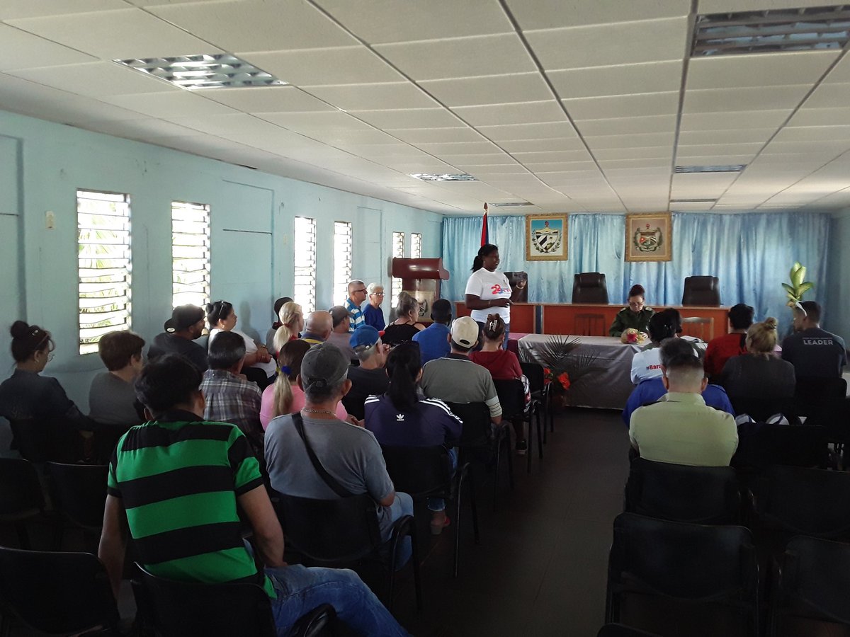 MatosNeudel's tweet photo. Se desarrolla en el municipio #BaraguáPorMás, Bastión Universitario, en la Sede de la Asamblea del #PoderPopular, situada en el Consejo Popular de Gaspar. #CubaEstáFirme https://t.co/I5ey0p8VZj
