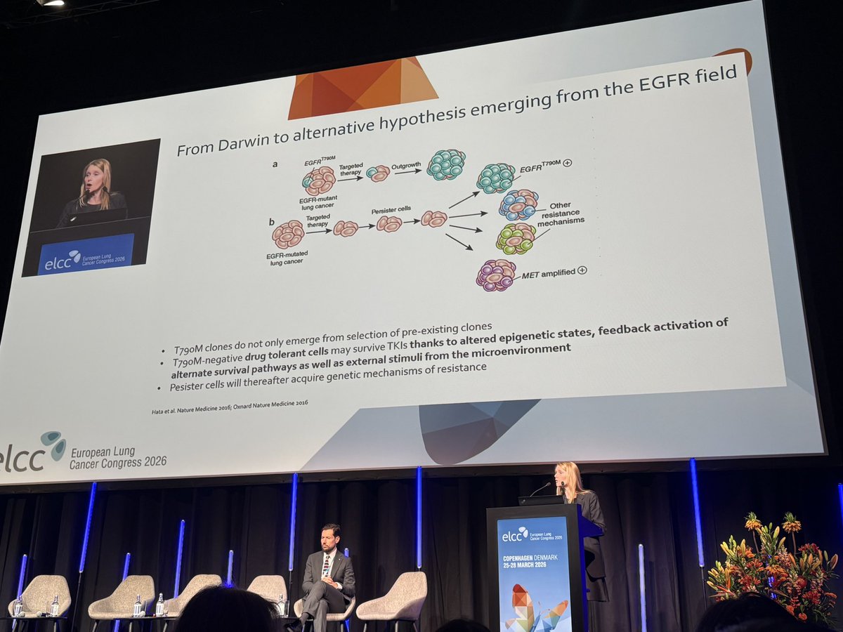 youngkwangchae's tweet image. Great keynote lecture from Dr. @peters_solange at #ELCC2026 🎤. To avoid acquired resistance and prevent clonal divergence in #lungcancer 🫁, we need to deliver the most effective combination upfront 💥 and pursue ablation whenever possible 🔬. @myESMO @OncoAlert