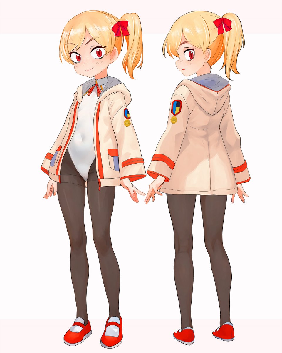 今日のコーデはレオタードパーカーです
(モデル:うちの子) #OC 