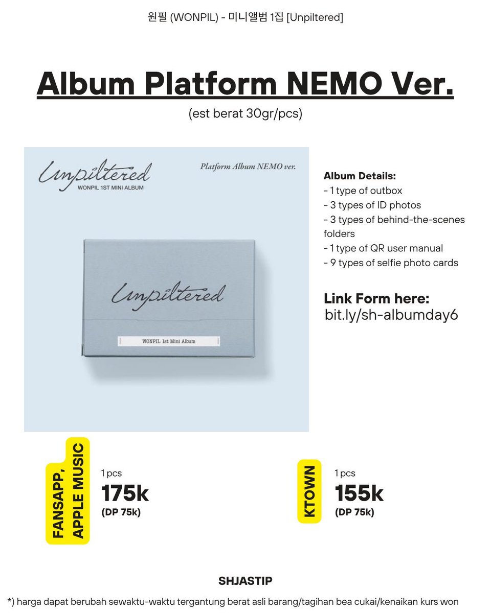 Open PO Album WONPIL DAY6 tweet media