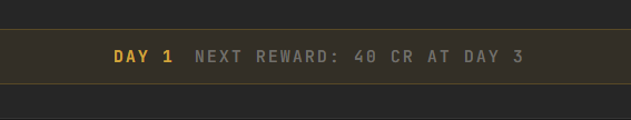 ether_war's tweet photo. Platform update!   
New features: 
- daily streak was added!

Keep the streak going and you get free credits!
#rpg https://t.co/Bo61JeBErO
