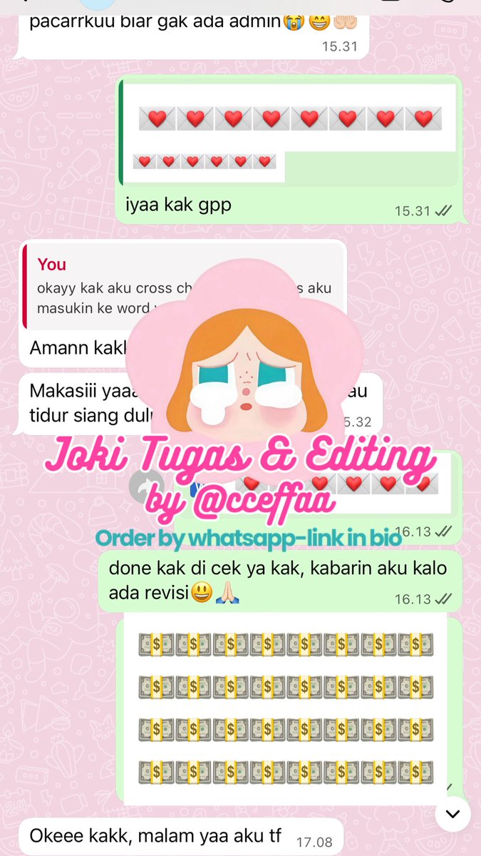 Joki Tugas & Editing by @cceffaa ⋆. 𐙚 ˚ tweet media
