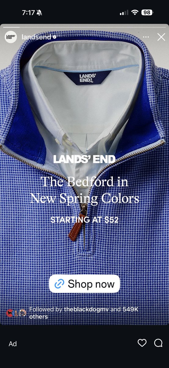 BobCasar's tweet photo. @LandsEnd  can you point me to these two colors on your website - obviously in your marketing but can’t seem to find them. https://t.co/IIRdcMyhQM