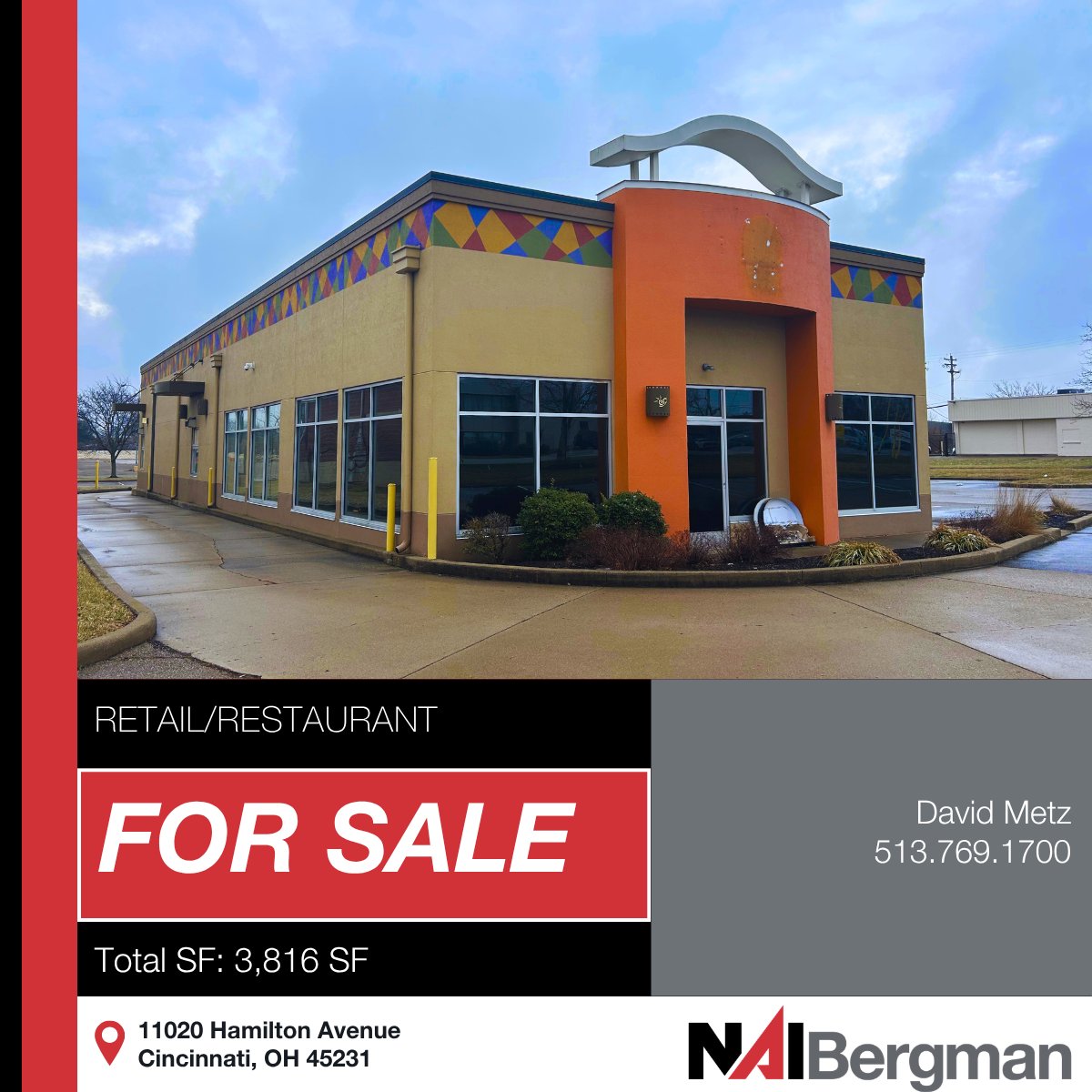 Just Listed | 3,816 SF retail/restaurant space for sale at 11020 Hamilton Avenue.

For more information, please contact David Metz or visit: 1l.ink/LDDLBK5

#NAIBergman #CRE #RetailSpaceForSale