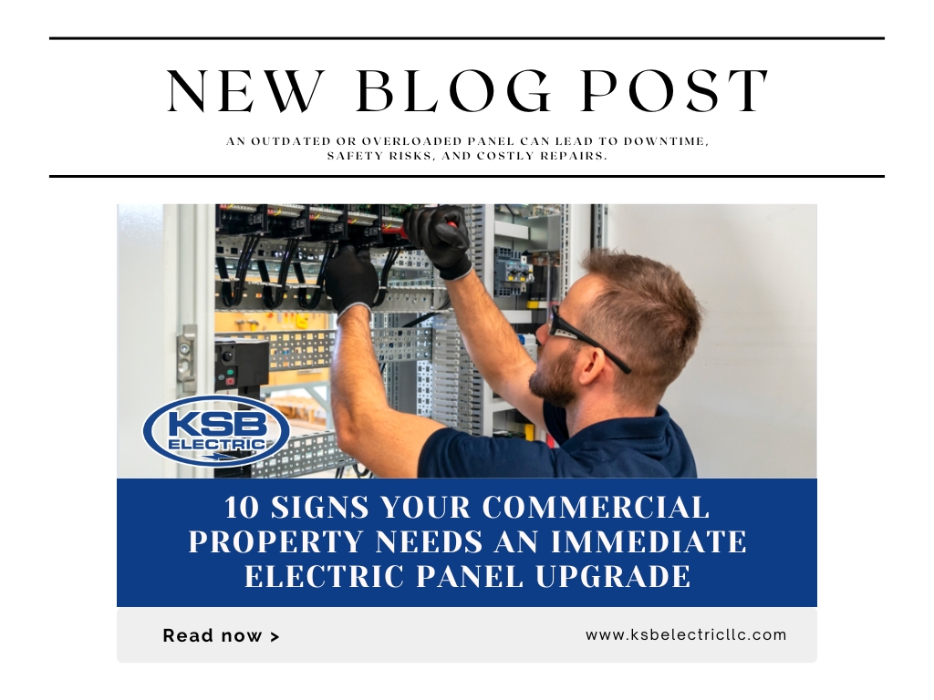 KSBElectric's tweet photo. ⚡ Is your commercial electrical panel keeping up? Outdated panels cause downtime and safety risks. Learn the signs, why upgrades matter, and how modern panels support growing demand. 

👉 Read more: https://t.co/yPIeyfvrjT

 #KSBElectric #PanelUpgrade #ElectricalSafety https://t.co/G3rrN3nhht