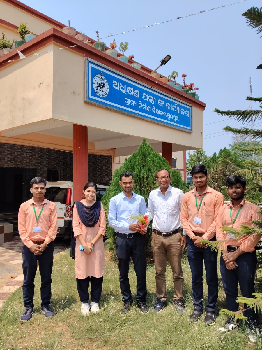 GIETUniversity's tweet photo. Bridging Classroom Learning with Real-World Engineering!

A group of enthusiastic students recently visited the Office of the Executive Engineer, Rural Works Division, Gunupur, for an insightful academic exposure. The visit turned into a powerful learning experience as students gained firsthand knowledge about infrastructure development, governance, and the execution of public works.

Interacting with esteemed officials, including the Executive Engineer and Assistant Executive Engineer, students explored the practical dimensions of engineering beyond textbooks. Adding immense value to the visit, proud alumni Er. Gajendra (Batch 2010–14) and Er. Manikishore Swain (Batch 2011–15) guided the students with their real-world experiences and professional insights.

From understanding project execution to learning the importance of ethics, quality, and technical excellence — the session inspired students to aim higher in their careers.

Such industry interactions truly shape future engineers by connecting knowledge with practice.

#GIETUniversity #IndustryExposure #FutureEngineers #LearningBeyondClassroom #EngineeringExcellence #AlumniConnect #CareerInspiration
